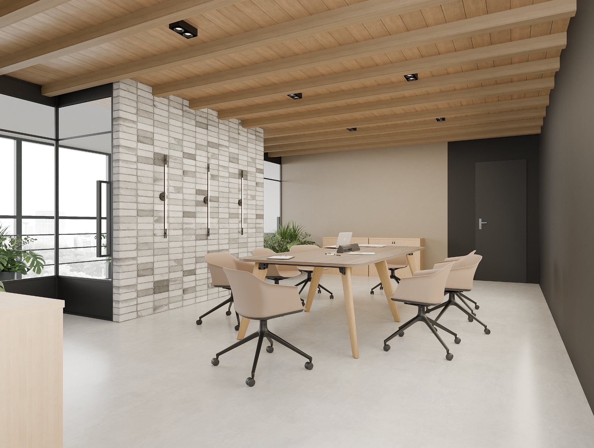 Ws.D Alega 2-Piece Table with Oak Legs