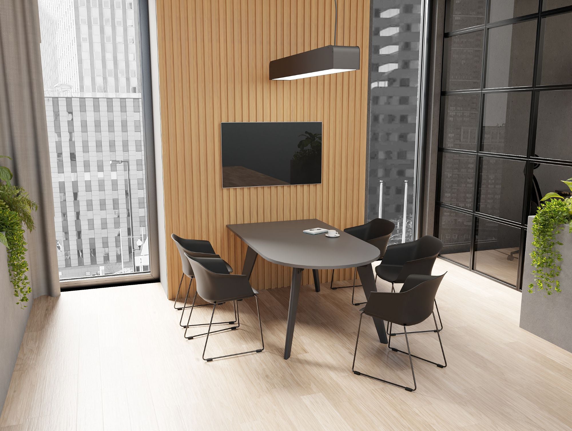 Ws.D Jupiter Chair with Polished Aluminium Four Star Castor Base