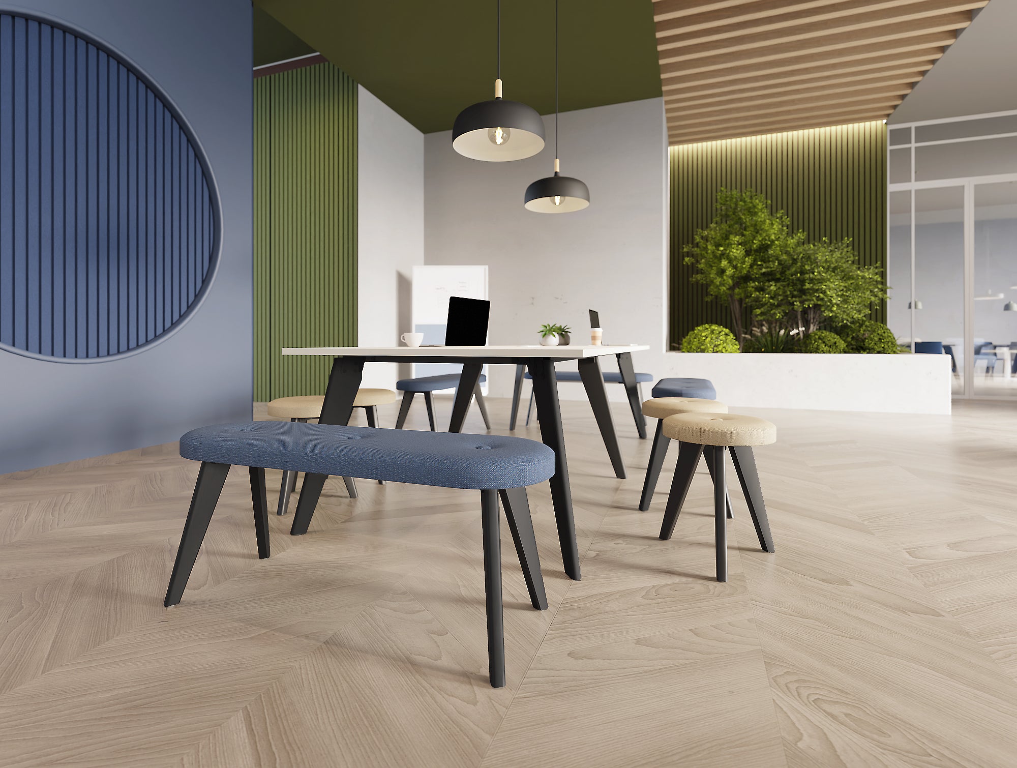 Ws.D Alega Square Table with Oak Legs