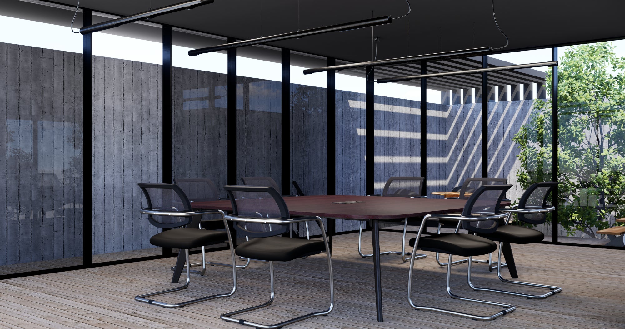 Ws.D Alega 3-Piece Poseur Table with Oak Legs