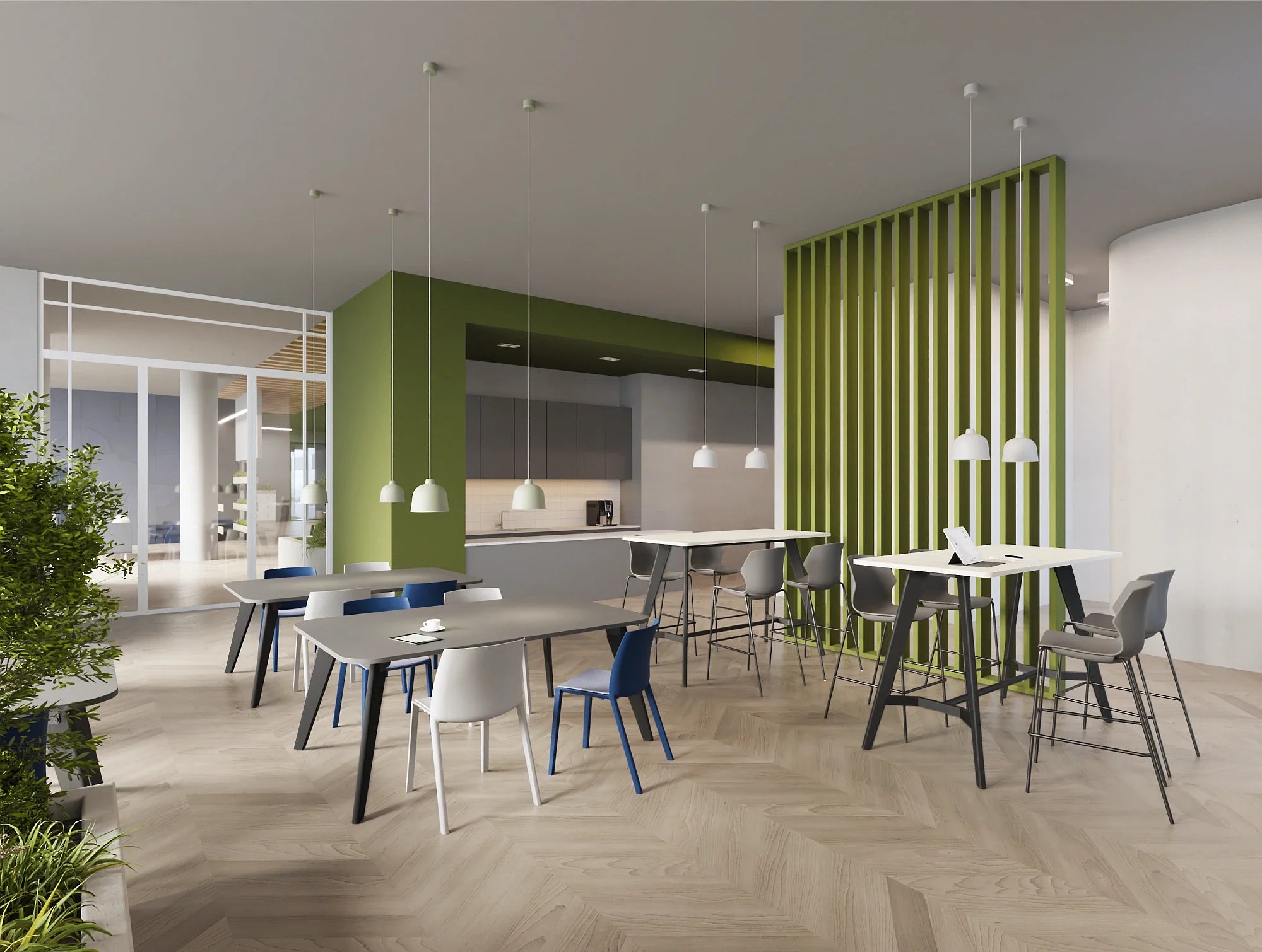 Ws.D Alega High-Bench with Oak Legs