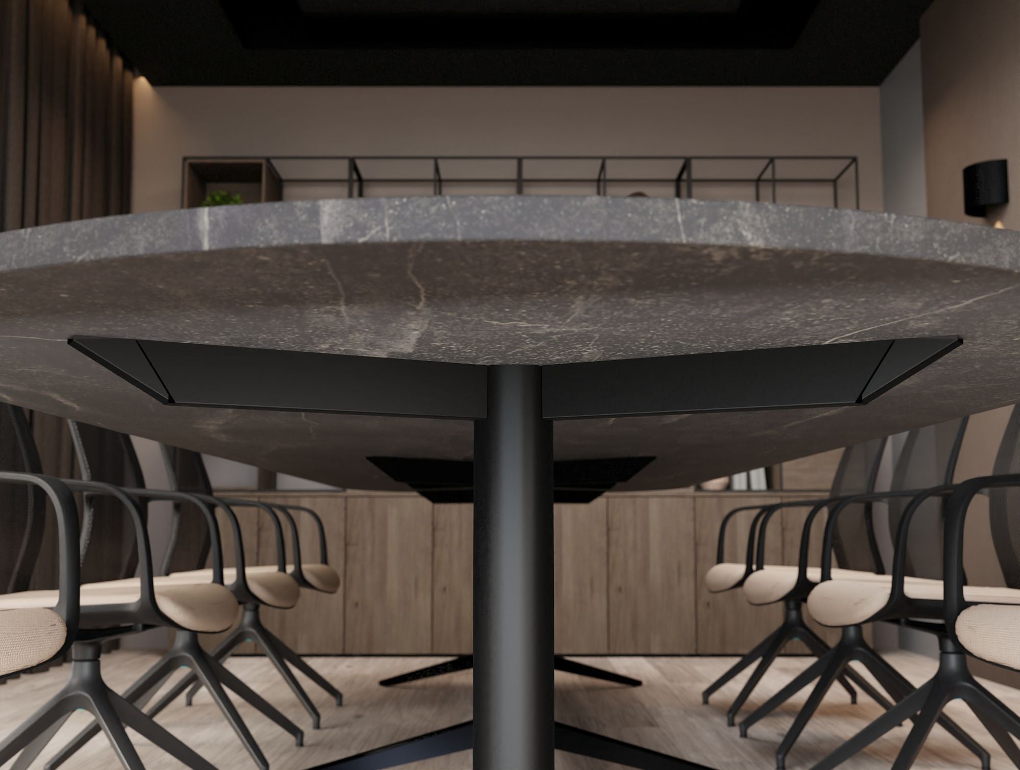 Ws.D Harmon Double Base Table with Rectangle Top