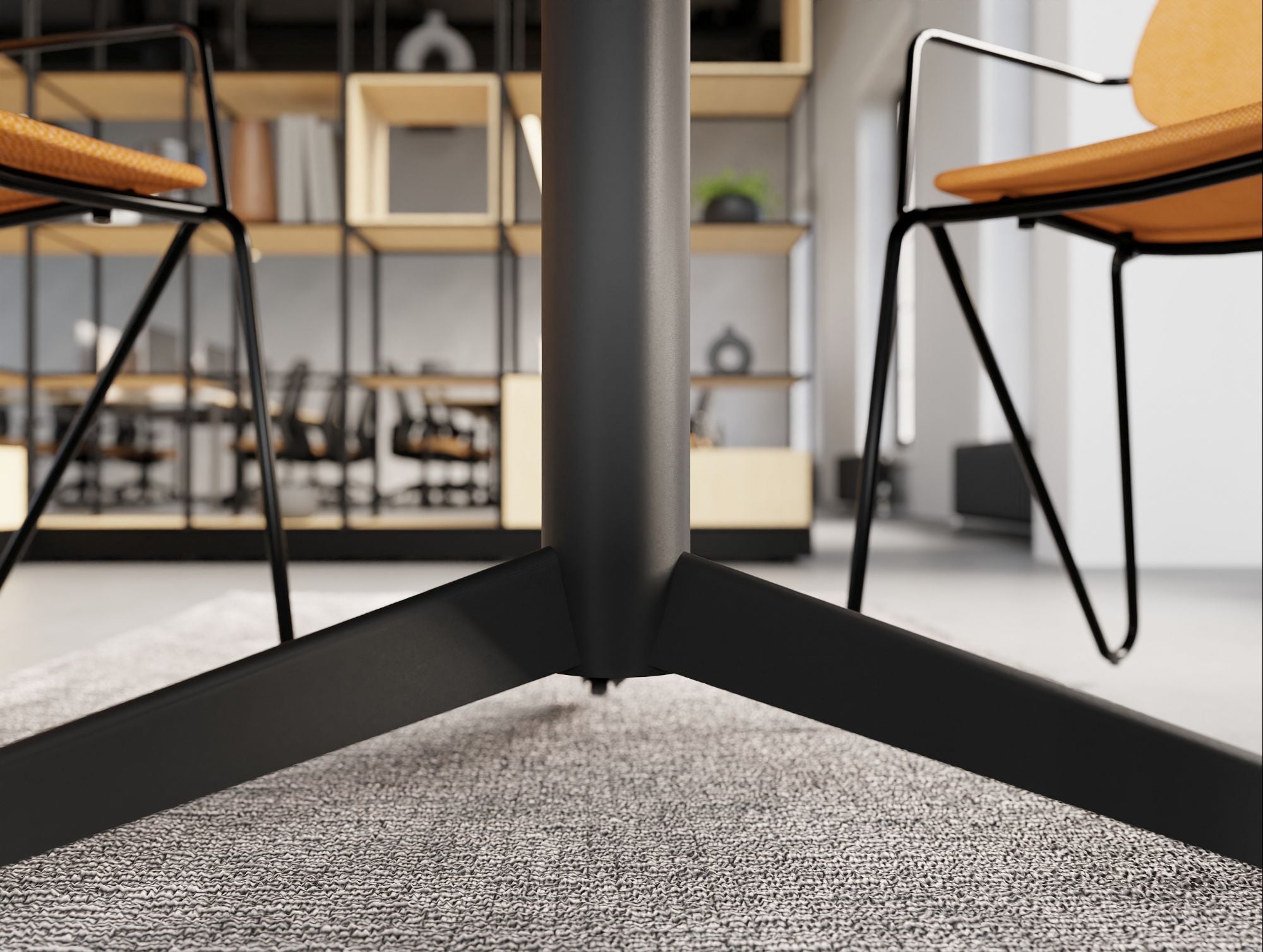 Ws.D Harmon Triple Base Table with Rectangle Top