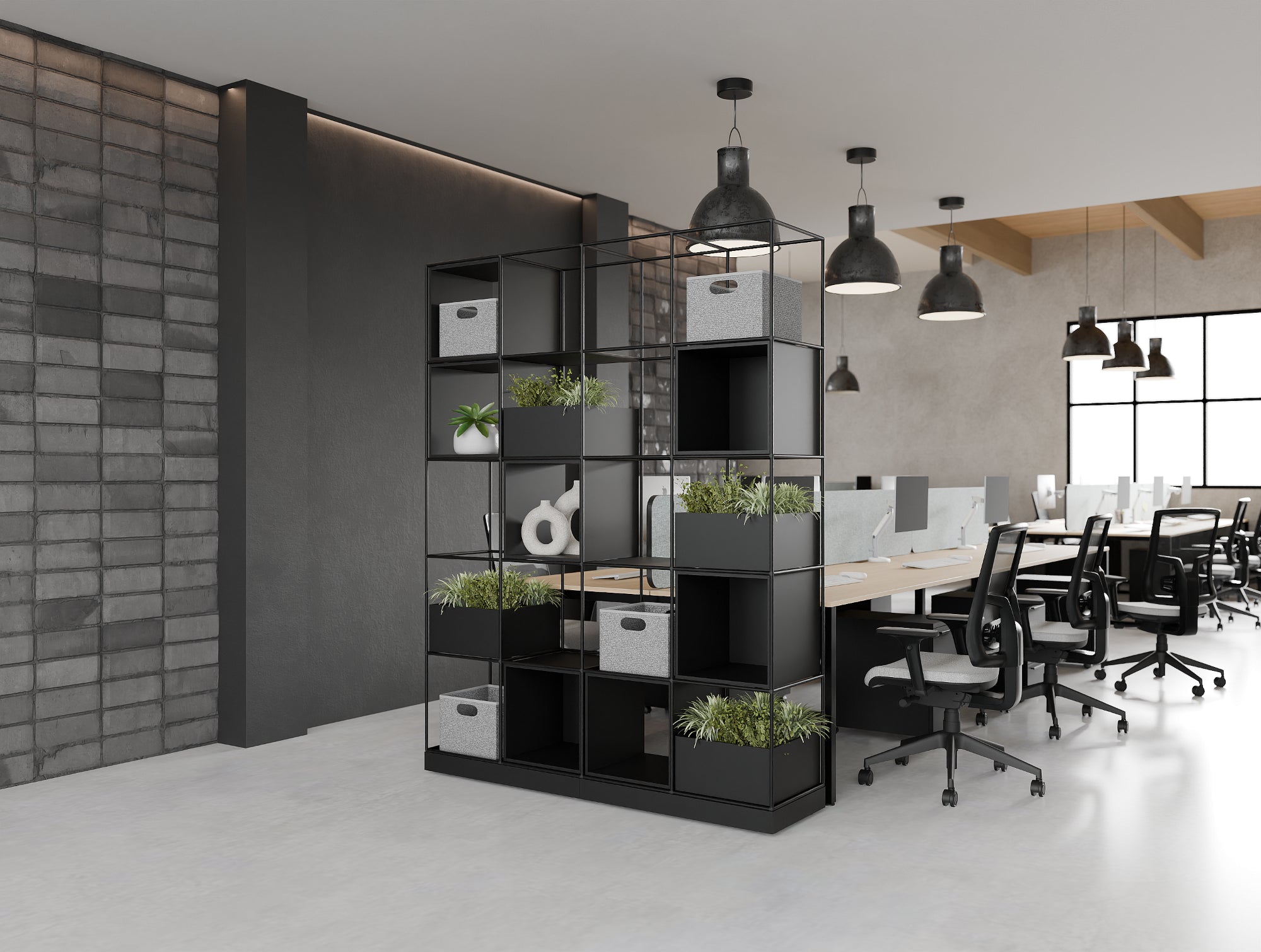 Ws.D Ionic Cube Corner Zoning System on Integrated Storage with Over-Bridge