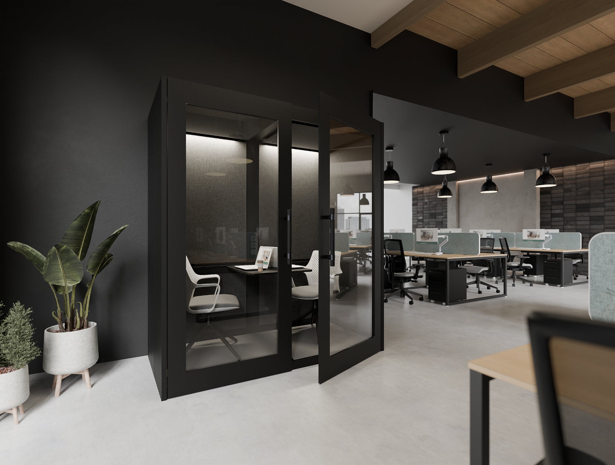 Ws.D Gesture Meeting Room Chair with Five Star Base on Castors