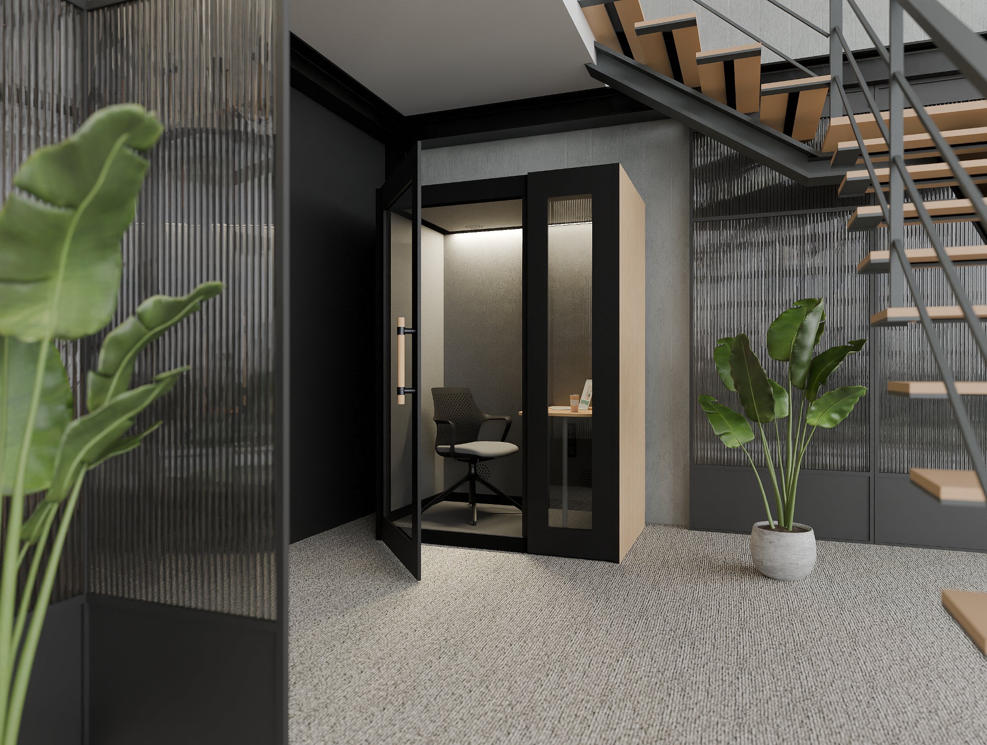 Ws.D Gesture Meeting Room Chair with Five Star Base on Castors and Footrest