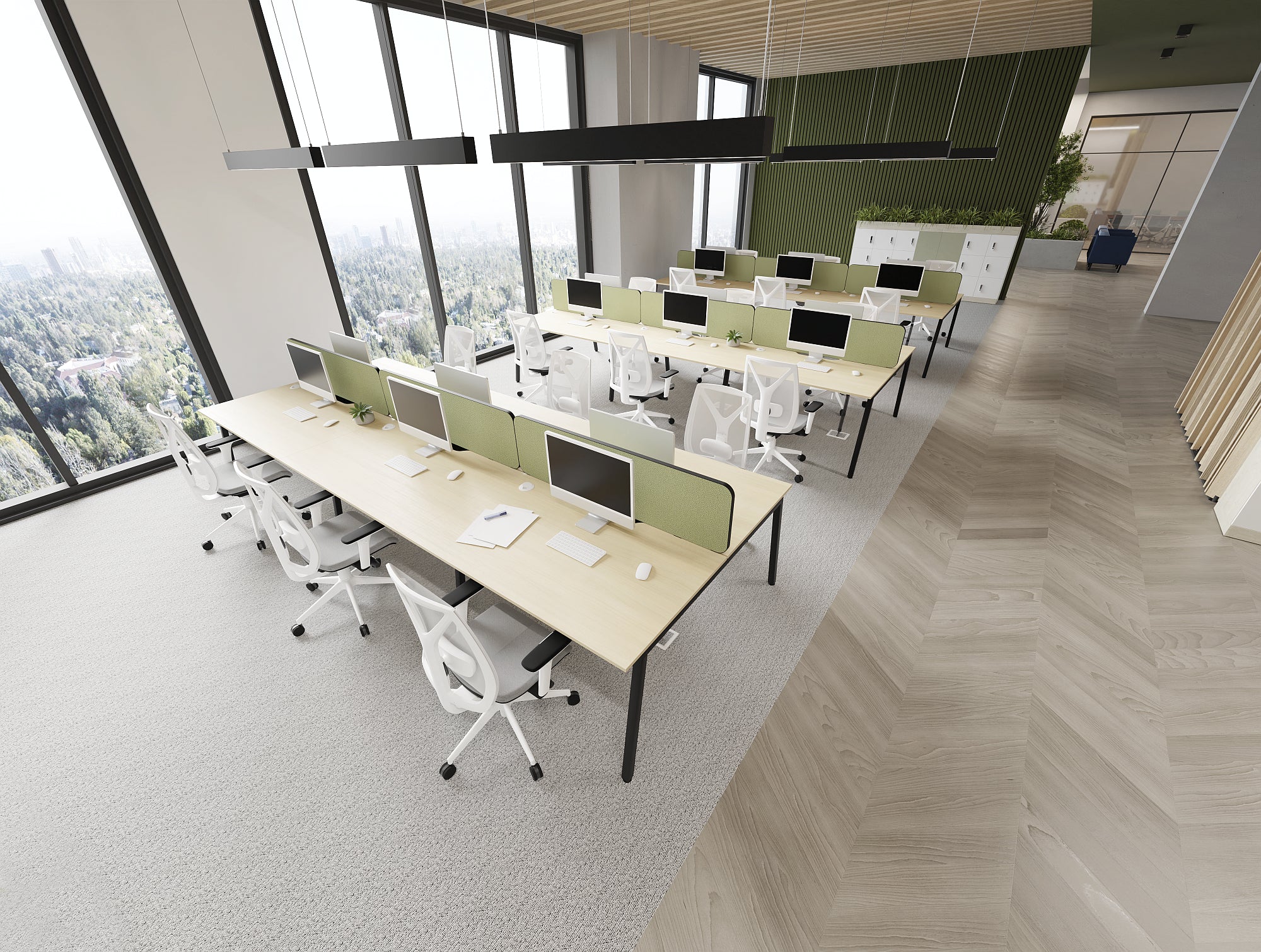 Ws.D Key Single Bench Desk with Closed Legs