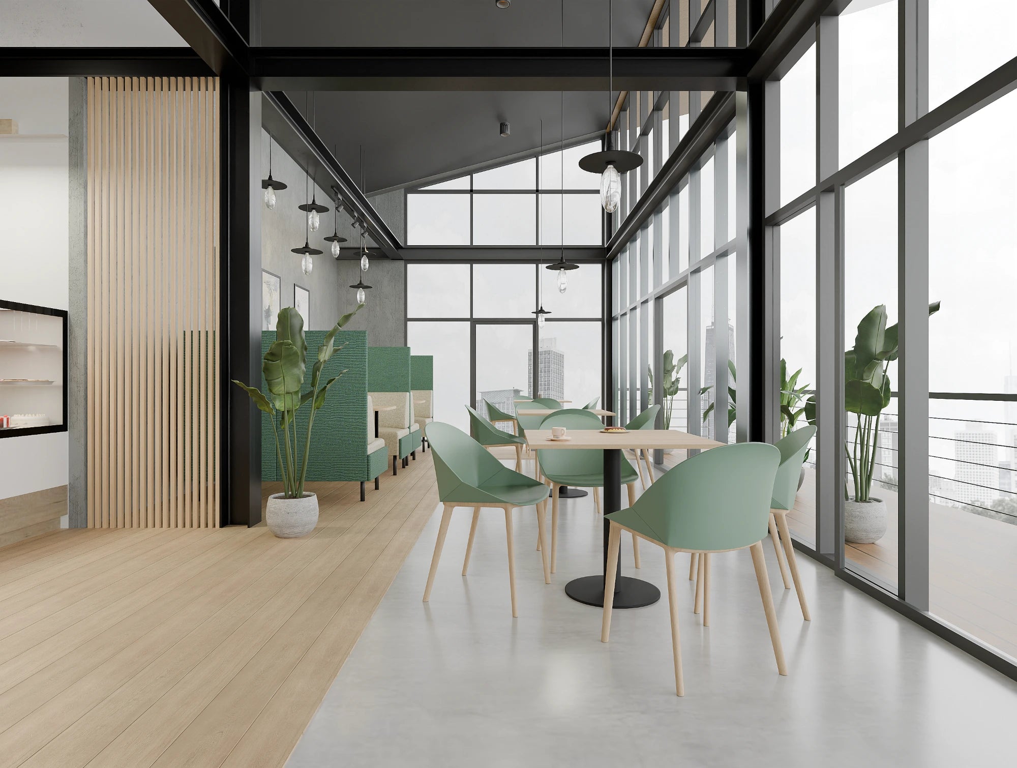 Ws.D Malin Breakout Chair with Wood Effect Four Legged Base