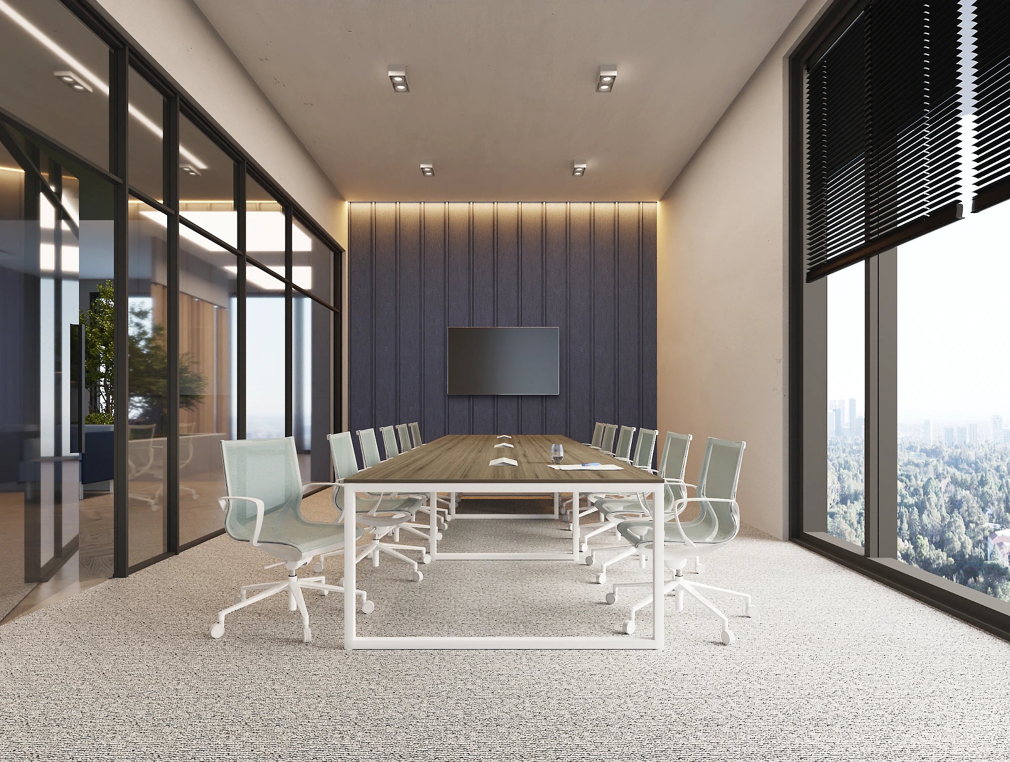 Ws.D Key 1-Piece Meeting Table with Closed Legs