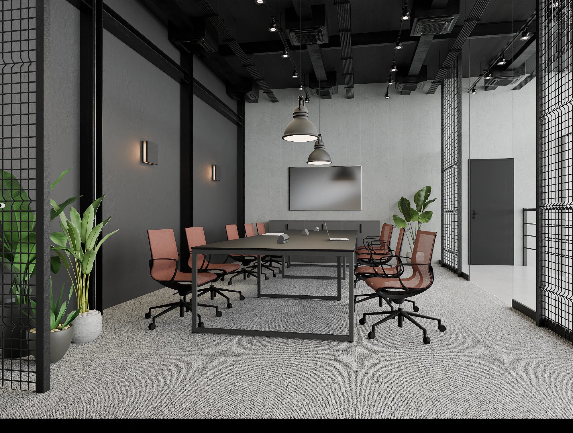 Ws.D Key 1-Piece Meeting Table with Closed Legs