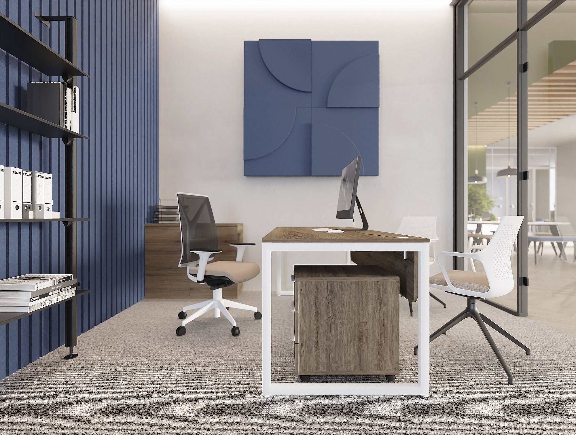 Ws.D Gesture Meeting Room Chair with DNA Mechanism and Five Star Base on Castors