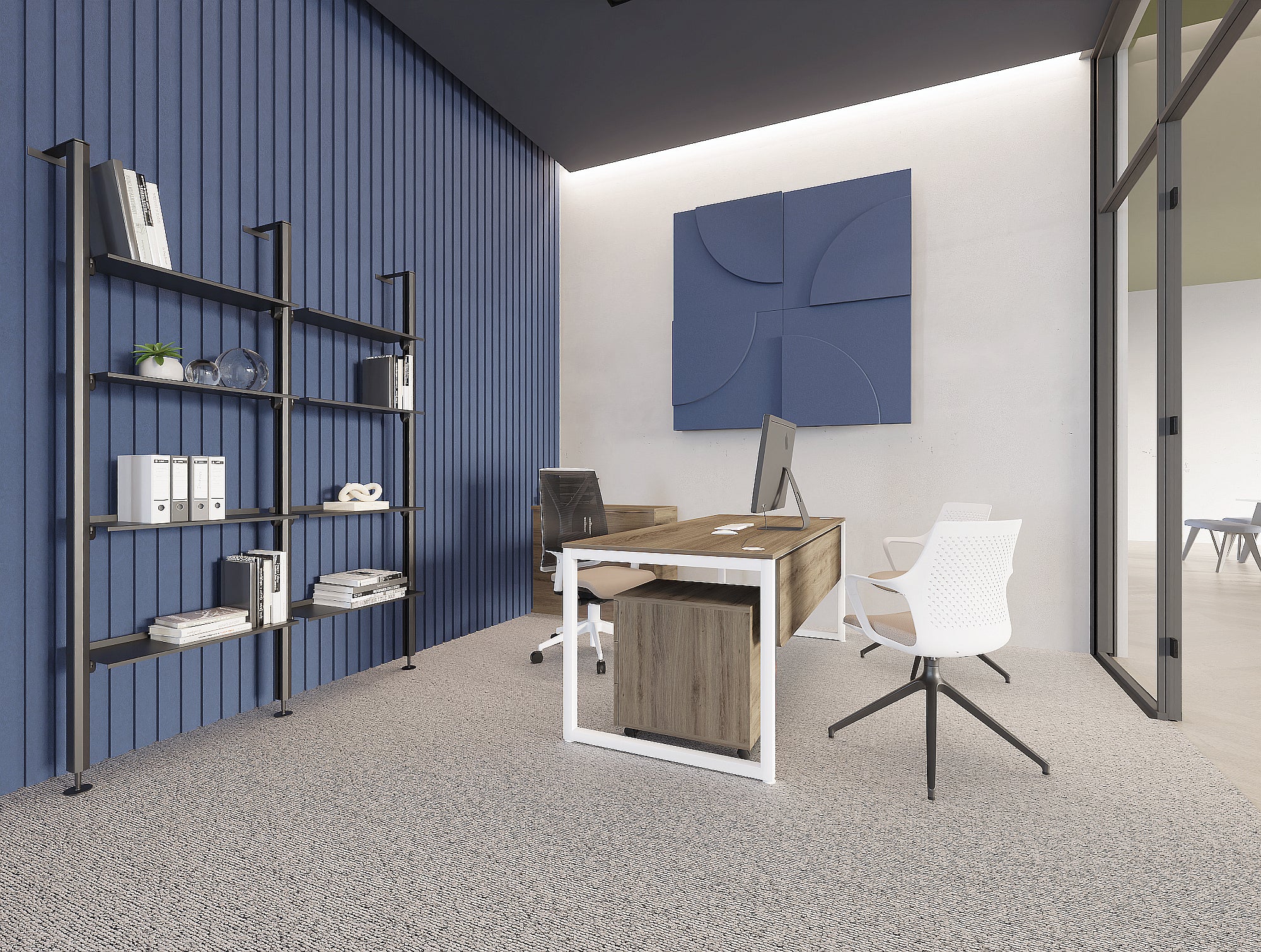 Ws.D Gesture Meeting Room Chair with Four Legged Base