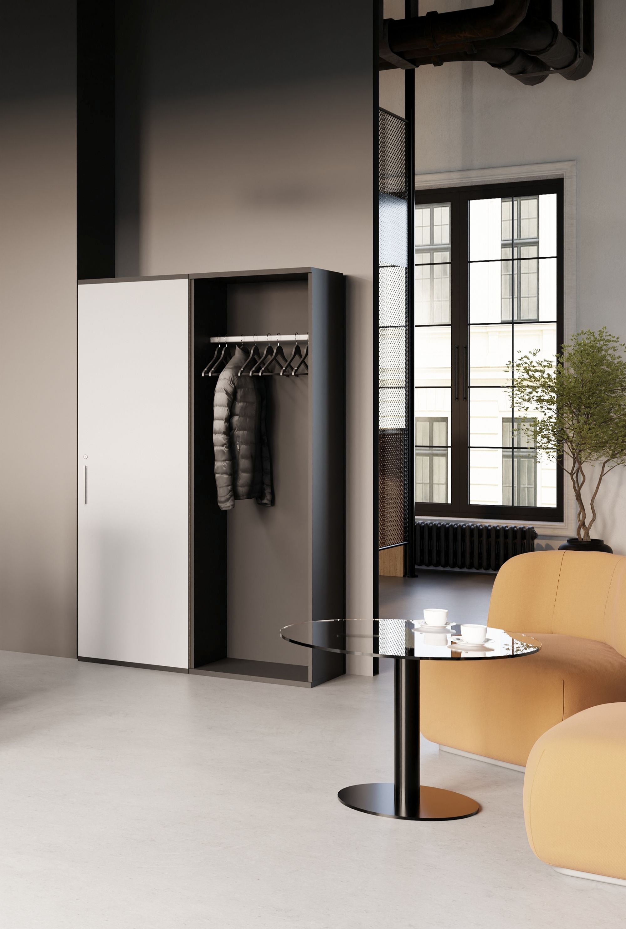 Ws.D Key Storage Modular 6-Level Cupboard with Bookshelves and High Cabinets