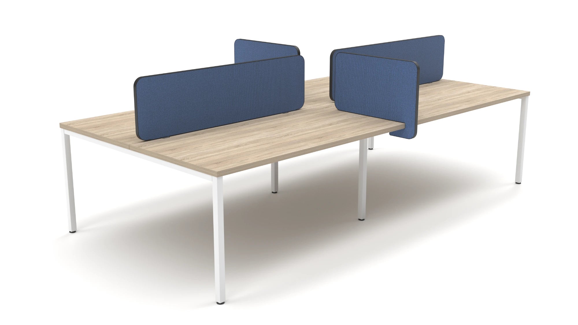 Ws.D Light Straight Desk Screen with PVC Trim