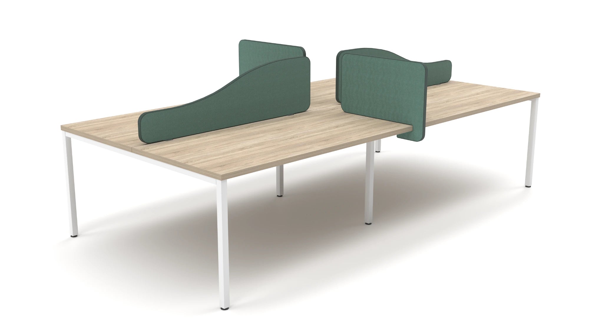 Ws.D Light Straight Desk Screen with PVC Trim
