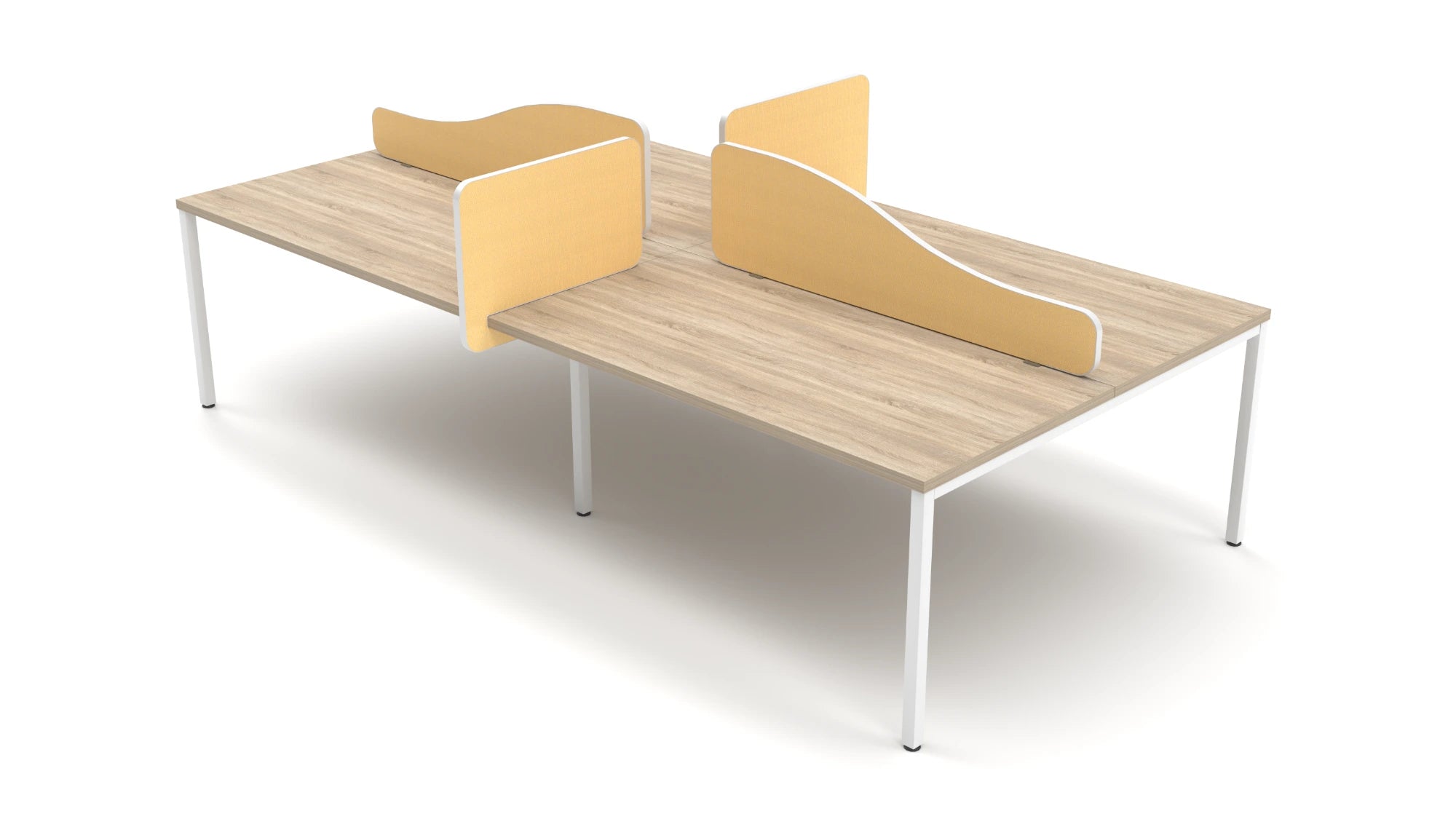 Ws.D Light Straight Desk Screen with PVC Trim