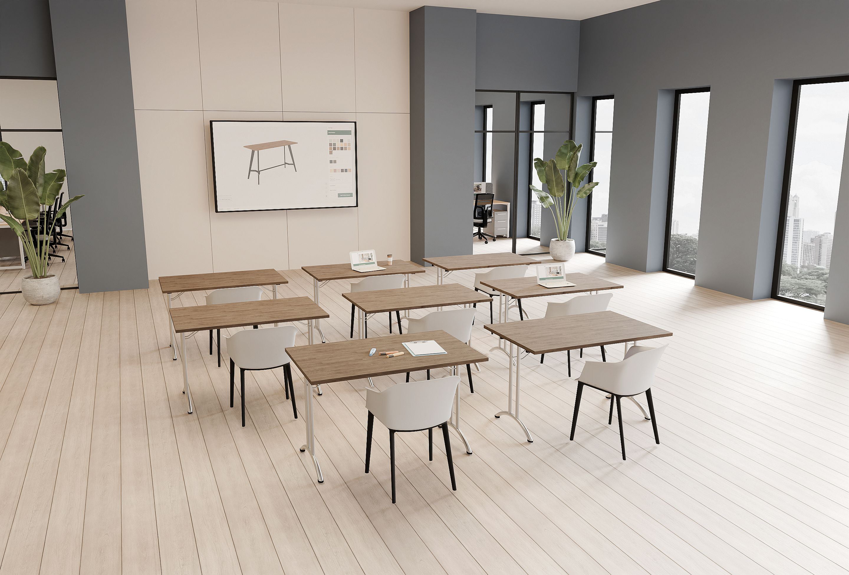 Ws.D Twister Semi-Circle Folding Leg Table