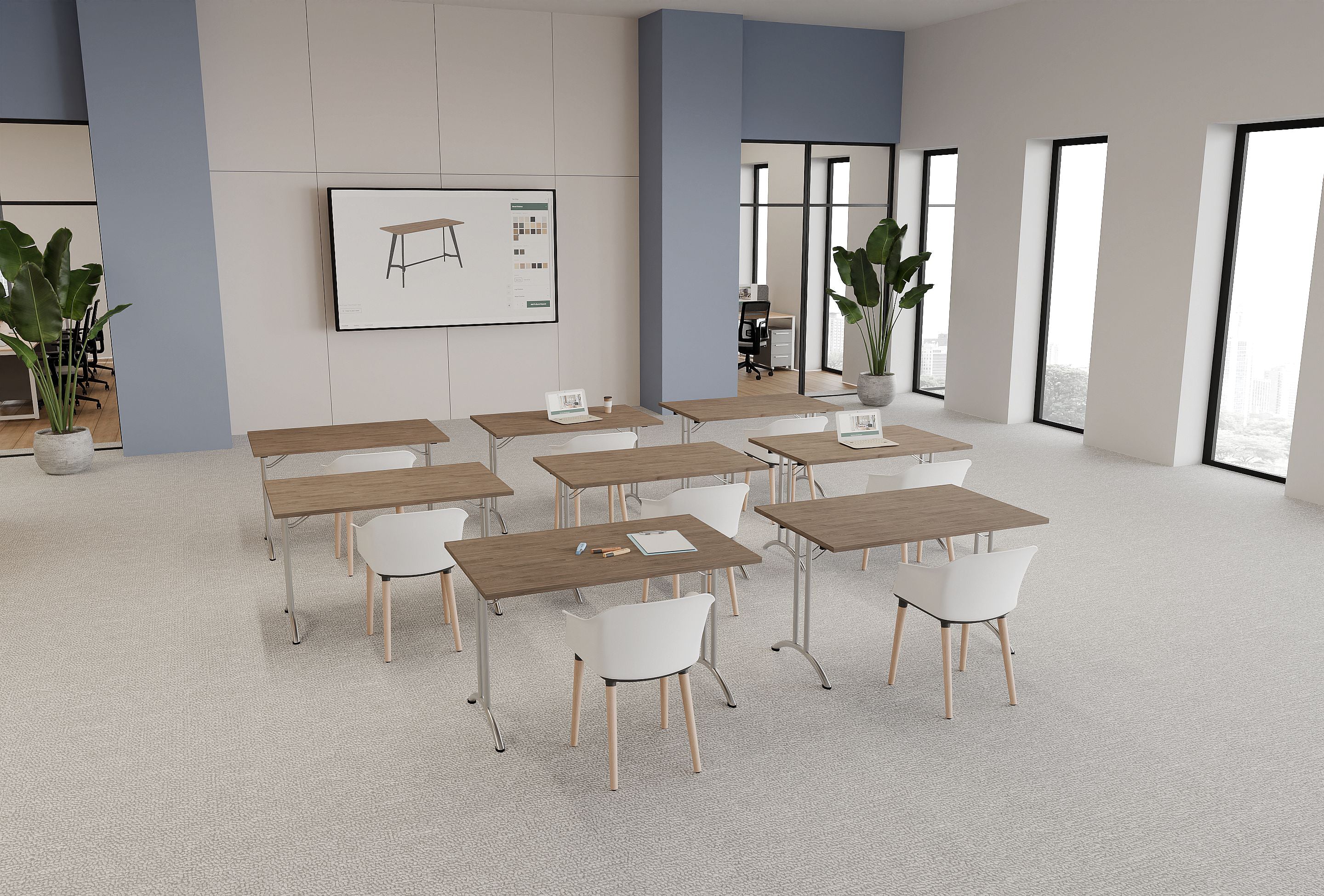 Ws.D Twister Semi-Circle Folding Leg Table