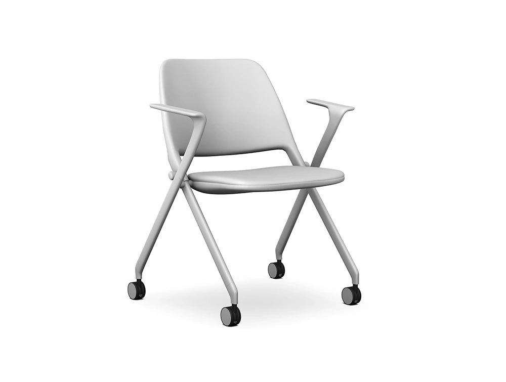 Ws.D Flex Folding Chair with 4 Castors and Armrests