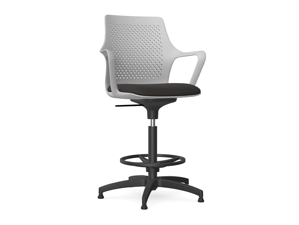Ws.D Gesture Meeting Room Chair with Five Star Base on Castors and Footrest