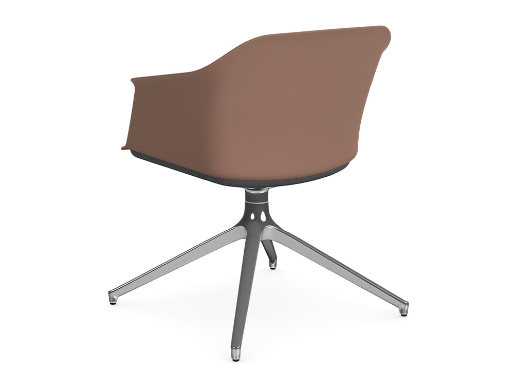 Ws.D Jupiter Chair with Polished Aluminium Pyramid Base