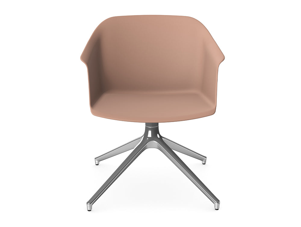 Ws.D Jupiter Chair with Polished Aluminium Pyramid Base