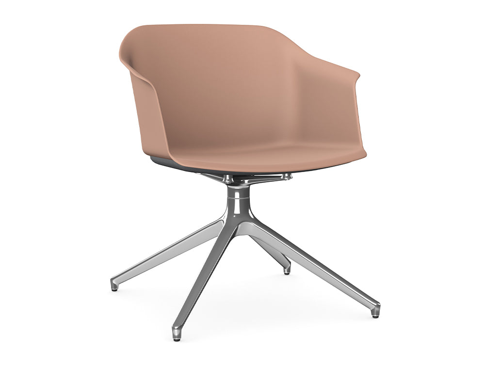 Ws.D Jupiter Chair with Polished Aluminium Pyramid Base