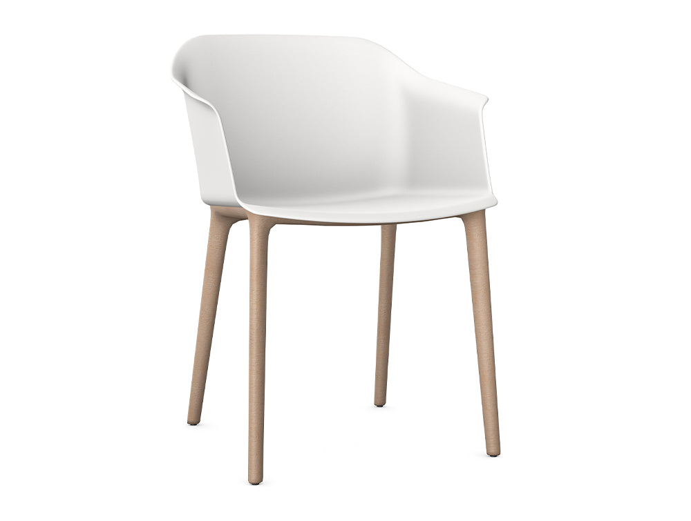 Ws.D Jupiter Chair with Wood Effect Four Legged Base