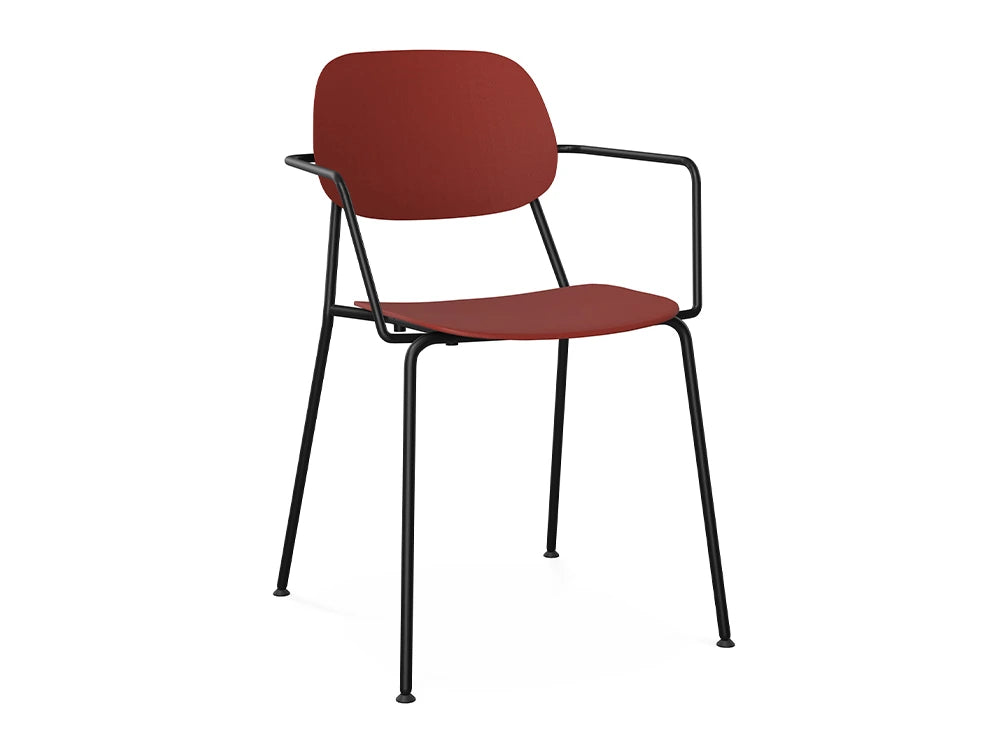 Ws.D Line Chair with 4 Legs and Armrest