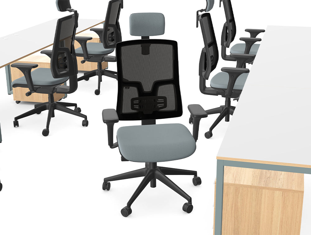 Ws.D 6-Person Office with Pedestals