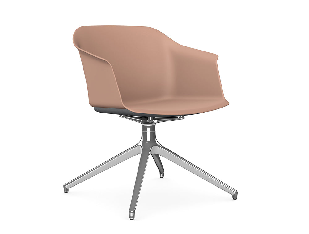 Ws.D Jupiter Chair with Polished Aluminium Pyramid Base