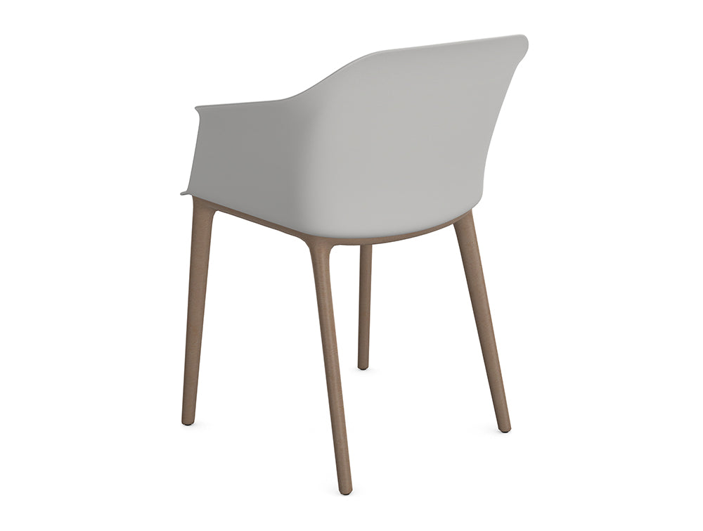 Ws.D Jupiter Chair with Wood Effect Four Legged Base