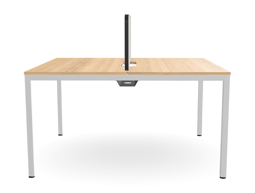 Ws.D Key 2-Person Back-To-Back Bench Desk with Straight Legs