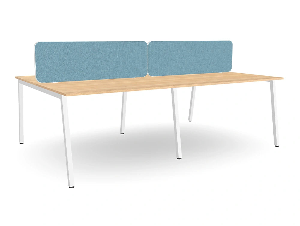Ws.D Key 4-Person Back-To-Back Bench Desk with A Legs