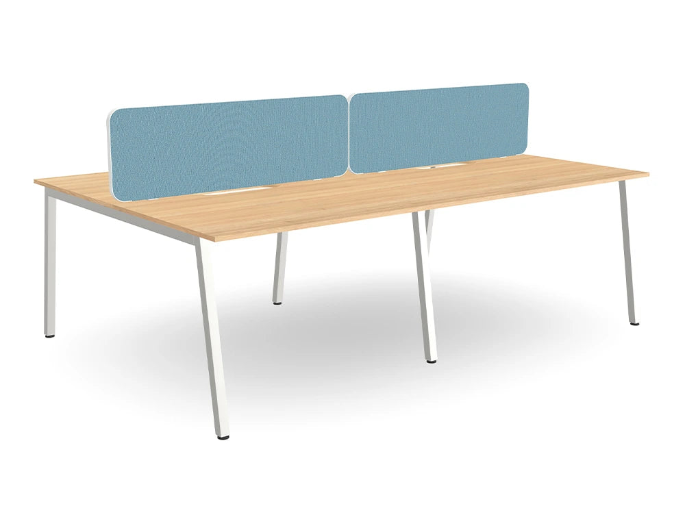 Ws.D Key 4-Person Back-To-Back Bench Desk with A Legs