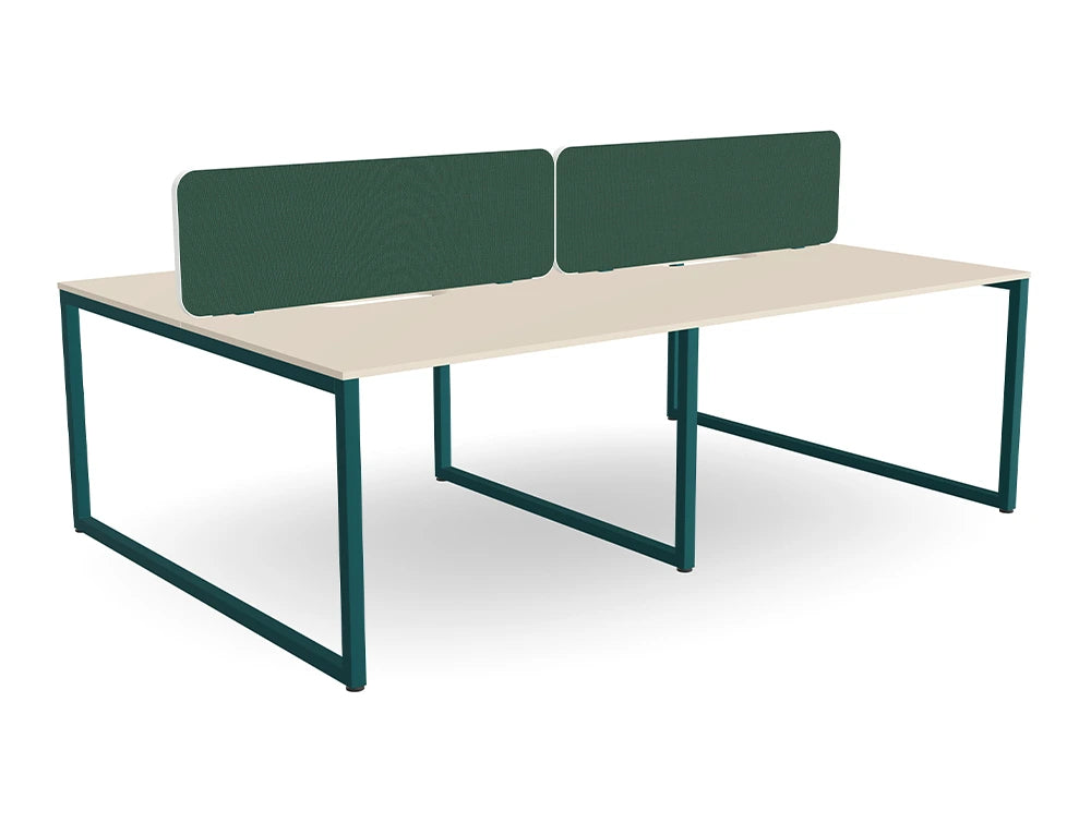 Ws.D Key 4-Person Back-To-Back Bench Desk with Closed Legs