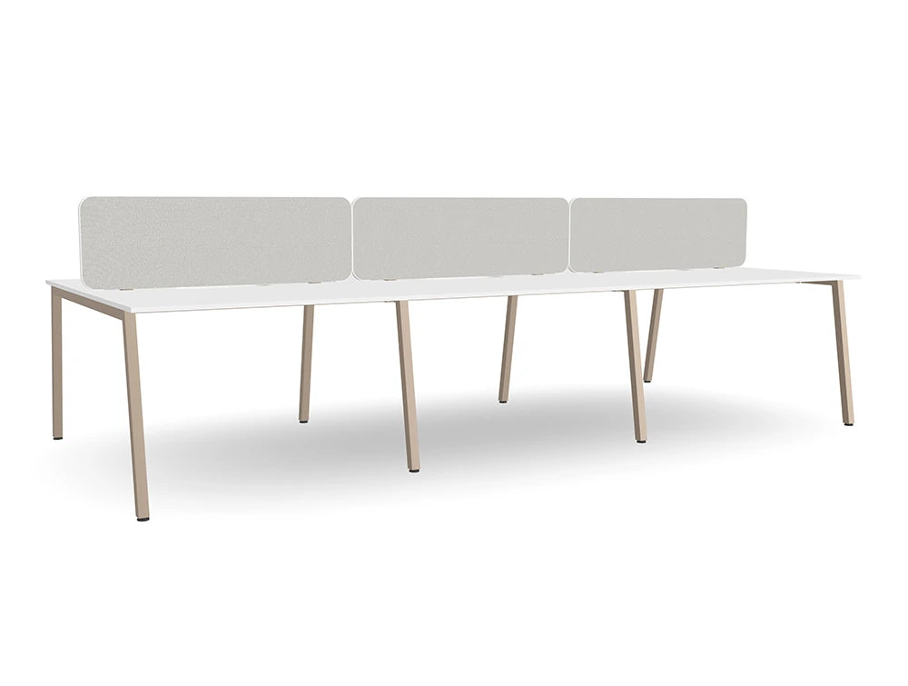 Ws.D Key 6-Person Back-To-Back Bench Desk with A Legs