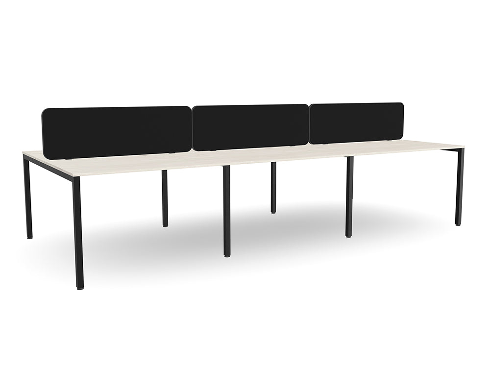 Ws.D Key 6-Person Back-To-Back Bench Desk with Straight Legs