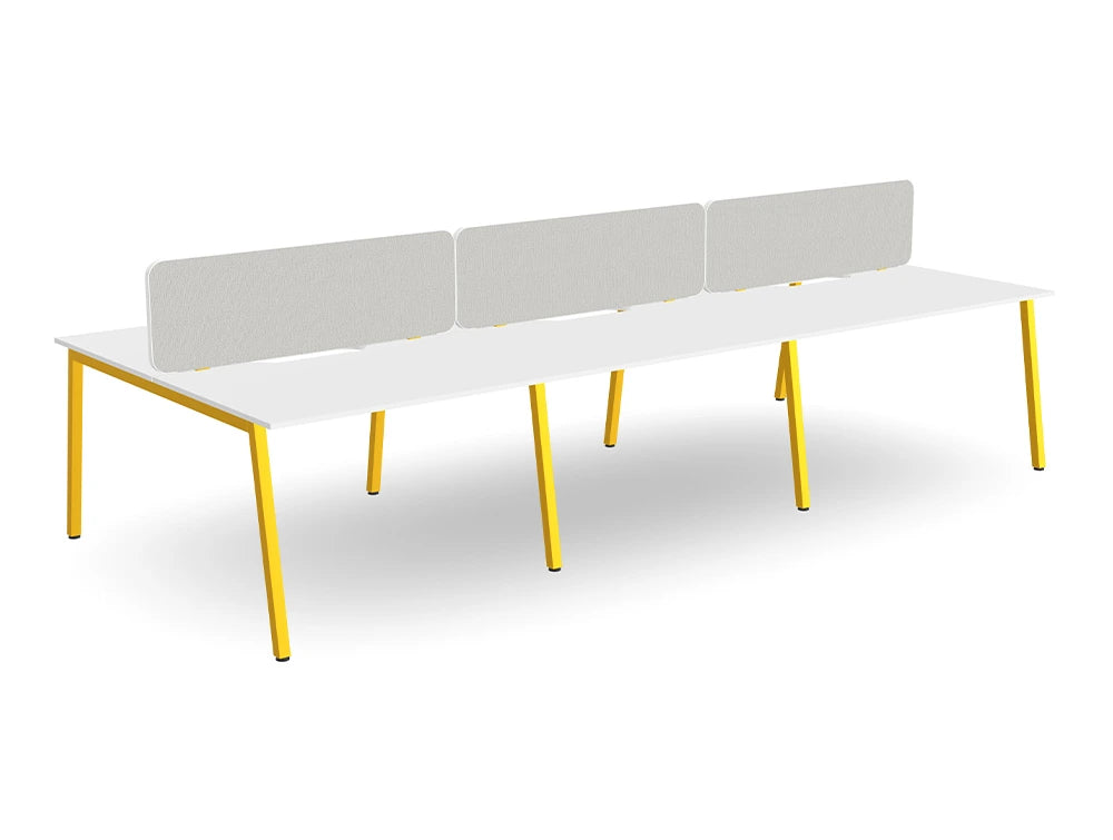 Ws.D Key 6-Person Back-To-Back Bench Desk with A Legs