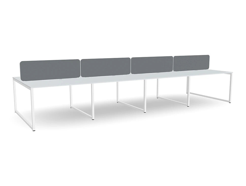 Ws.D Key 8-Person Back-To-Back Bench Desk with Closed Legs