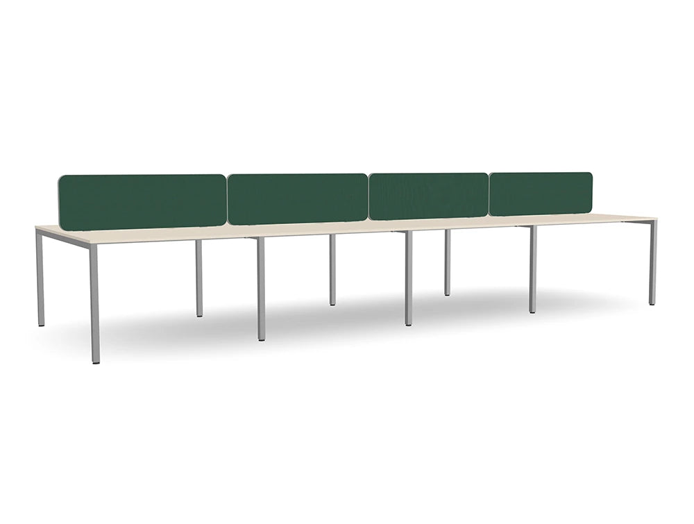 Ws.D Key 8-Person Back-To-Back Bench Desk with Straight Legs