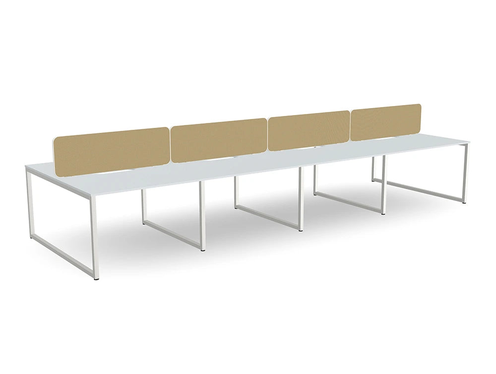 Ws.D Key 8-Person Back-To-Back Bench Desk with Closed Legs