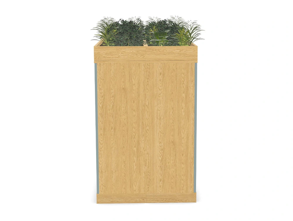 Ws.D Key Storage Modular 3-Level Back-To-Back Storage Unit on Plinth with Planter