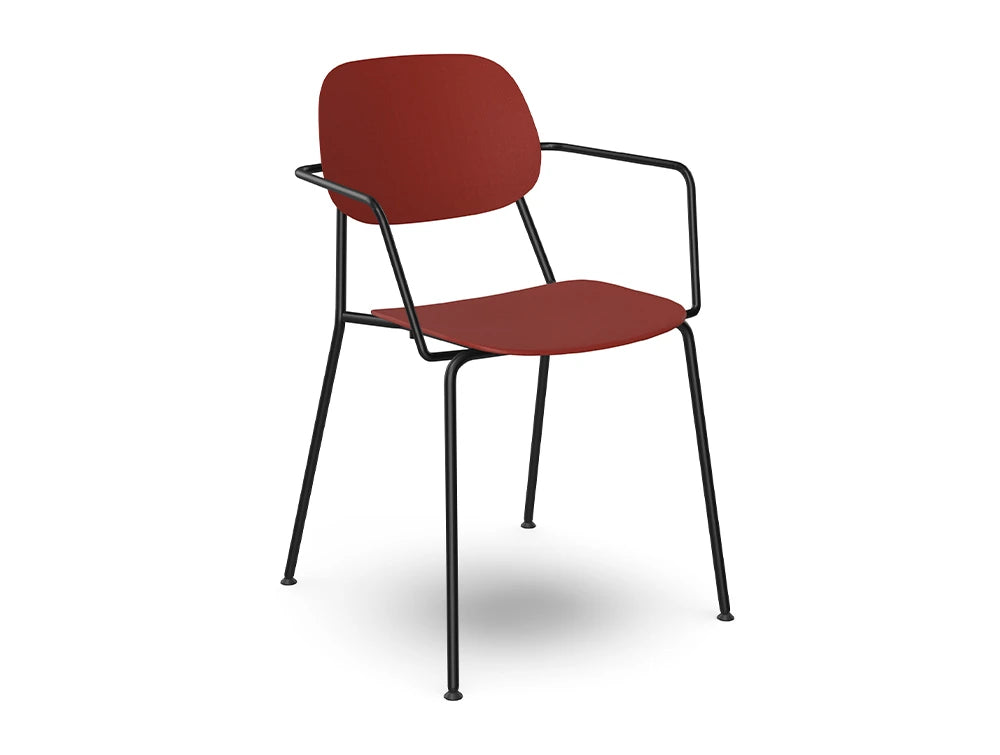 Ws.D Line Chair with 4 Legs and Armrest