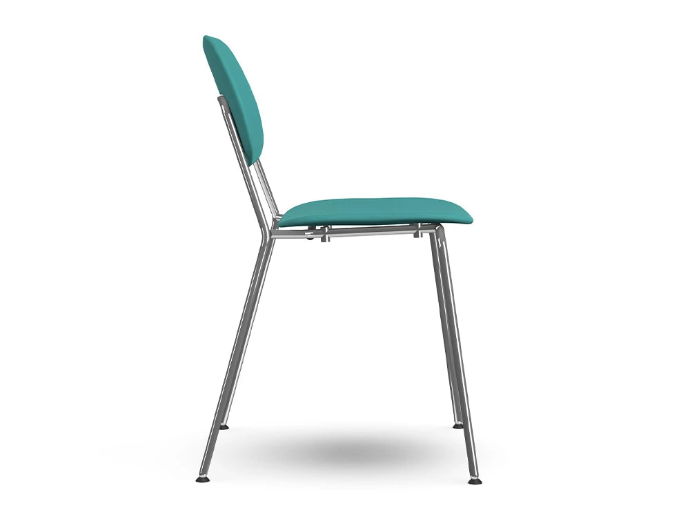 Ws.D Line Upholstered Chair with 4 Chrome Legs