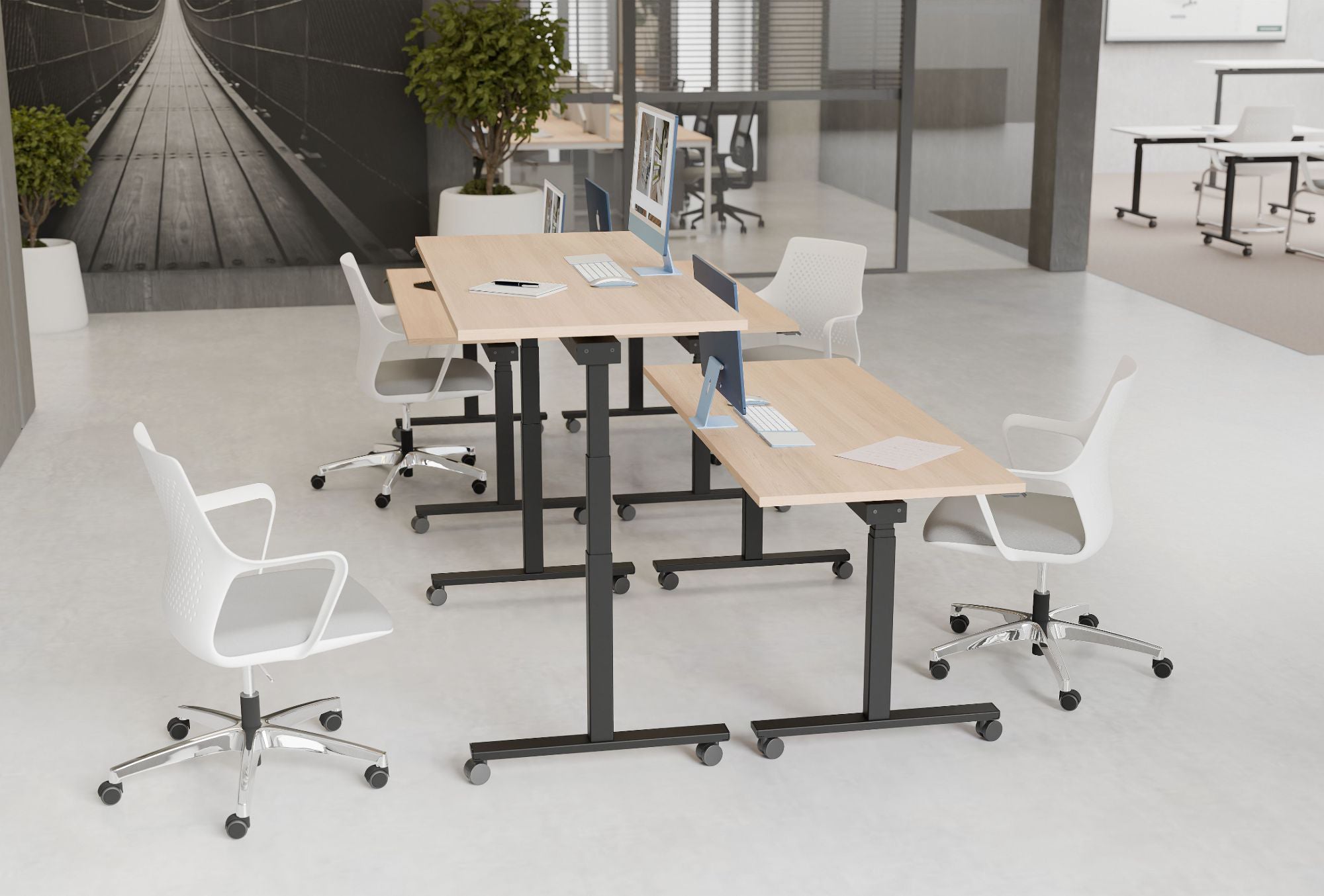 Ws.D Mara Mobile and Tilting Height-Adjustable Table