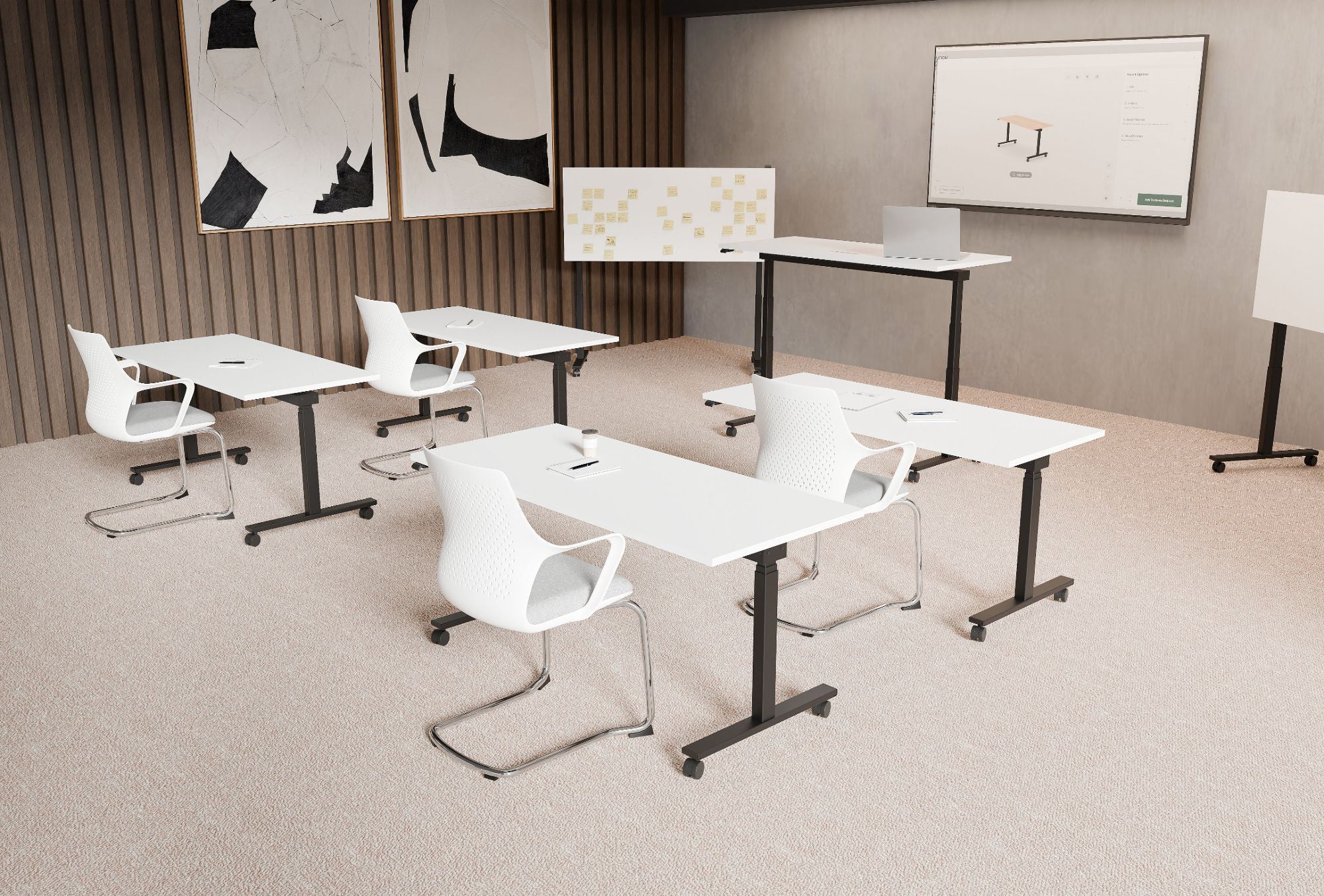 Ws.D Mara Mobile and Tilting Height-Adjustable Table