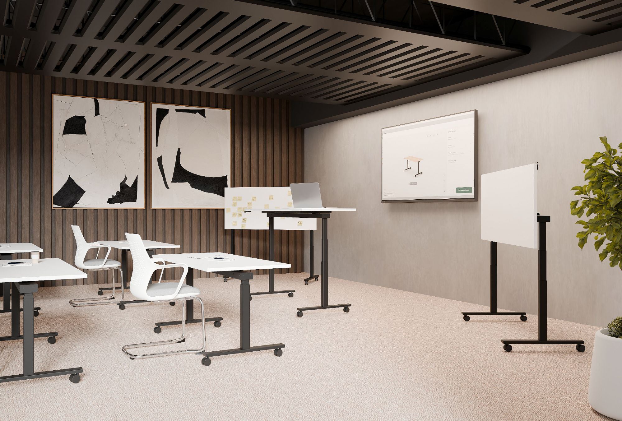 Ws.D Mara Mobile and Tilting Height-Adjustable Table
