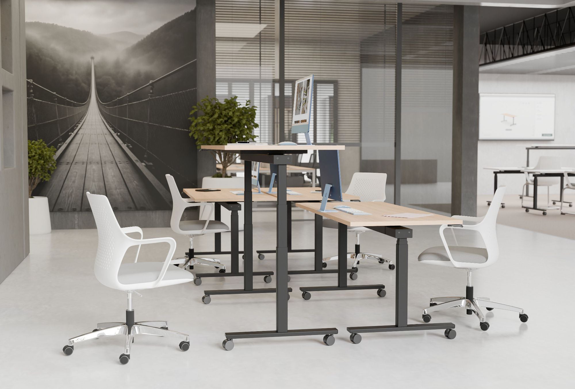 Ws.D Mara Mobile and Tilting Height-Adjustable Table