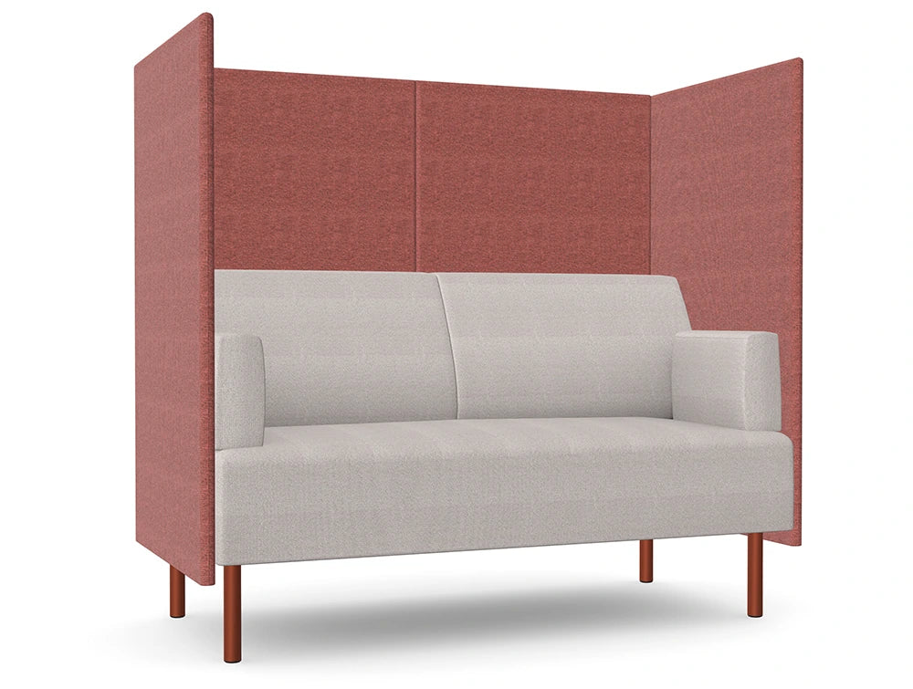 Ws.D Snug 2-Seater Sofa with High Back and 38RS Base
